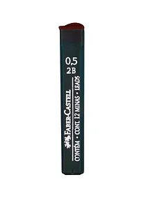 Купить Грифели для механических карандашей Faber-Castell "Polymer", 12шт., 0,5мм, 2B — Фото №1