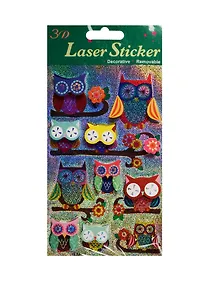 Купить Наклейки голографические 3D Совы (11-02415-LM-11) — Фото №1
