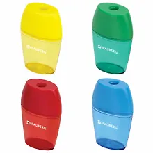 Купить Точилка "Diamond", с контейнером, овальная, в дисплее, ассорти, BRAUBERG — Фото №1