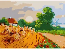 Купить Картина по номерам на подрамнике "Пшеничное поле" (22х30) — Фото №1