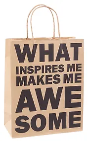 Купить Пакет А4 26*32*12 "What inspires" нейтр., крафт — Фото №1
