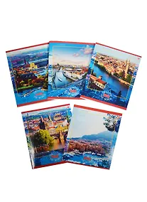 Купить Тетрадь в клетку Unnika, "Чудесные виды (города)", 80 листов, в ассортименте — Фото №1