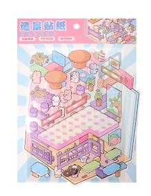 Купить Набор наклеек-румбокс для создания миниатюрных сцен размер 180х130мм арт. 72276 — Фото №1