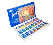 Купить Краски акварельные 24цв "Студия", кюветы, к/к., б/к., Гамма — Фото №1