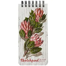Купить Скетчбук 105*220 80л "Розовый цветок" белый офсет, 160г/м2, тв.обложка, широкая евроспираль — Фото №1