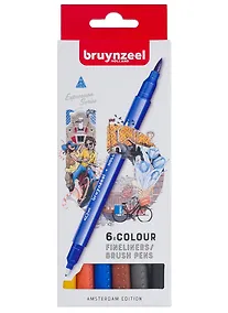 Купить Линеры двусторонние 06цв "Brushpen Амстердам" — Фото №1