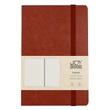 Купить Записная книжка А6- 96л кл. "Joy Book. Имбирный пряник" 7БЦ., иск.кожа, тонир.форзац, тонир.блок, скругл.углы, сшит.блок, ляссе, резинка, карман на задн.форзаце — Фото №1