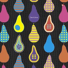 Купить Тетрадь, 80 листов, 195х195, нелин. (Скетчбук), Эксмо, Серия Яркие груши (орнамент), тв.обл., мат.лам., евроспираль — Фото №1