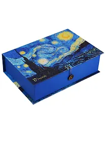 Купить Шкатулка-книга с пуговицей картон S Звездная ночь (18,5х12х5см) — Фото №1