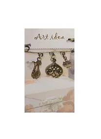 Купить Заготовка для декора Art idea Кулон ажурный "Сердечко" метал. 2см QA-3377" — Фото №1