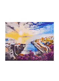 Купить Набор ТМ Рыжий кот Холст с красками 30х40см по номерам ГОРОД У МОРЯ НА РАССВЕТЕ (Арт. Х-6469) — Фото №1