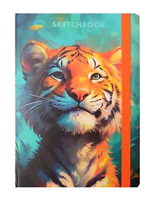 Купить Скетчбук А5 80л "Король джунглей" 100г/м2, тв.обложка, мат.ламинация, резинка — Фото №1