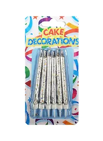 Купить Набор свечей для торта Серебро (6шт) (8см) — Фото №1