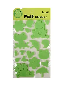 Купить Стикеры фетровые однослойные и двухслойные на подложке в пакете с подвесом, лягушки (11-21984-B8) — Фото №1