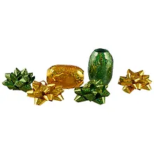 Купить Набор для упаковки «Жёлтый и зелёный», 4 банта, 2 ленты — Фото №1