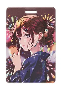 Купить Чехол для карточек вертикальный Аниме Девушка на фестивале (ДК2023-446) — Фото №1