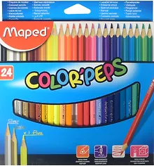 Купить Карандаши цветные Maped, Color'Peps, 24 цвета — Фото №1