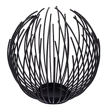 Купить Подсвечник на 1 свечу Шар чёрный (металл) (15×15) (7381512) — Фото №1