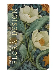 Купить Книга для записей 130*210 32л "FLORA DESIGN. Inspired by William Morris (белые цветы)" скрепка — Фото №1