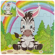 Купить Развивающие рамки Зебра, 15*15см, дерево — Фото №1