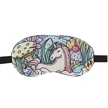 Купить Маска для сна Единорог с цветами (пакет) (12-37395-XJ008) — Фото №1