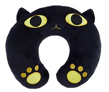 Купить Подголовник Котик с желтыми глазками (текстиль) (30х30) (12-0700-21-02) — Фото №1