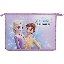 Купить Папка для тетрадей А4 "Холодное сердце" пластиковая, молния, индив.уп. — Фото №1