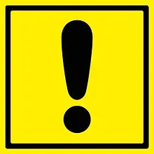 Купить Информационная наклейка "Восклицательный знак" ПО ГОСТУ 9-86-0002 — Фото №1