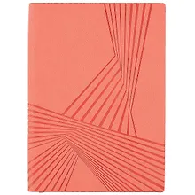 Купить Ежедневник недат. А6+ 126*174 160л "Кассандра" коралловый, кожзам, мягкий переплет, блинт.тисн, тонир.блок, ляссе — Фото №1