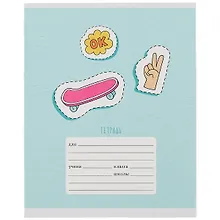 Купить Тетрадь в клетку Listoff, "Стикеры", 24 листа, в ассортименте — Фото №1