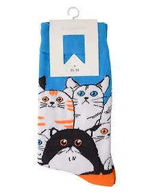 Купить Носки Котики (высокие) (35-39) (хлопок, полиэстер) (12-Zhuoqi-202505-S31) — Фото №1