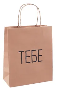Купить Пакет А5 26*22*10 "Тебе" крафт — Фото №1