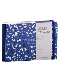 Купить Скетчбук А5 80л "Italia terrazzo" 100г/м2, доп.листы крафт, тв. обложка, на резинке, Greenwich Line — Фото №1