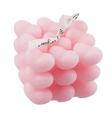 Купить Свеча ароматическая Bubble Сердечки (розовая) (6х6) (ПВХ бокс) (12-9314B-4) — Фото №1