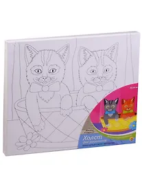 Купить Набор для творчества Рыжий кот Холст с красками 25х30 см Котята в корзине Х-0315 — Фото №1