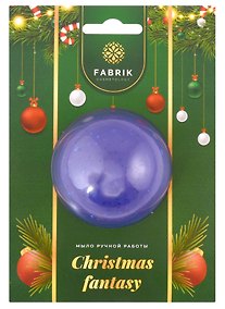 Купить Новогоднее подарочное мыло с шиммером Christmas fantasy (синее) (50 г) — Фото №1