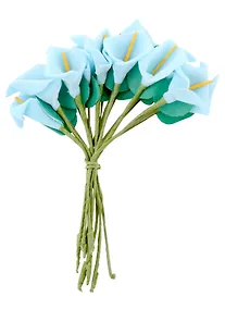 Купить Цветы для декорирования "Голубые каллы" (12 шт) (11 см) — Фото №1