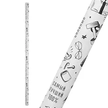 Купить Бумага упаковочная 70*100см "Черно-белая" глянц., муж., инд.уп. — Фото №1