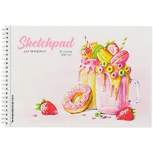 Купить Скетчбук А4 20л "Сладости" акварельная, 200г/м2, обложка картон, гребень — Фото №1