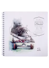 Купить Скетчбук 210*200 40л "Bristol" 180г/м2, для маркеров и графики тв.обложка, спираль — Фото №1