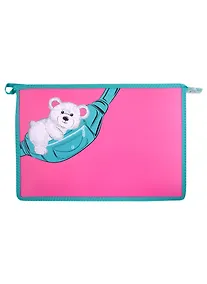 Купить Папка для тетрадей А4 "МИШКА НА СУМКЕ" 33*23*5см пластик, молния — Фото №1