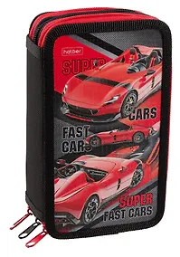 Купить Пенал 3отд. "Red Car" 19*11см, молния, глянц.ламинация, таблица умножения, инд.уп. — Фото №1