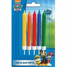 Купить Набор свечей с держателями для торта Paw Patrol 5шт 7см — Фото №1