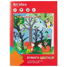 Купить Набор цветной бумаги, 16 листов, 8 цветов, А4 — Фото №1