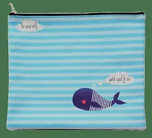 Купить Папка для тетрадей (258х220мм) Be Smart Sea кит, искусственная кожа, на молнии — Фото №1