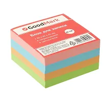 Купить Блок-куб 80*80*40 цветной, непроклеенный, GoodMark — Фото №1