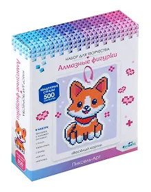 Купить Алмазная фигурка с магнитом и ленточкой "Весёлый корги" — Фото №1