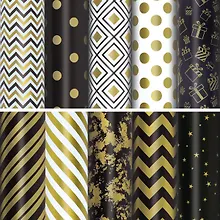 Купить Бумага упаковочная 70*100см "Golden pattern"  инд.уп., ассорти — Фото №1