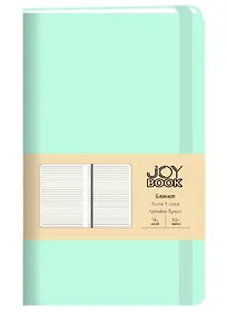 Купить Записная книжка А6 96л лин. "Joy Book. Ментоловый" иск.кожа, тонир.блок, скруг.углы, ляссе, резинка, карман на задн.форзаце — Фото №1