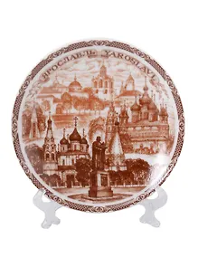 Купить Тарелка Ярославль (D10) (фарфор) (коричневая) (10-7BR-27) — Фото №1